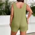 thumbnail image 3 of Women Sleeveless Scoop Neck Loose Fit Romper with Pockets Casual Summer Outfit, 3 of 5