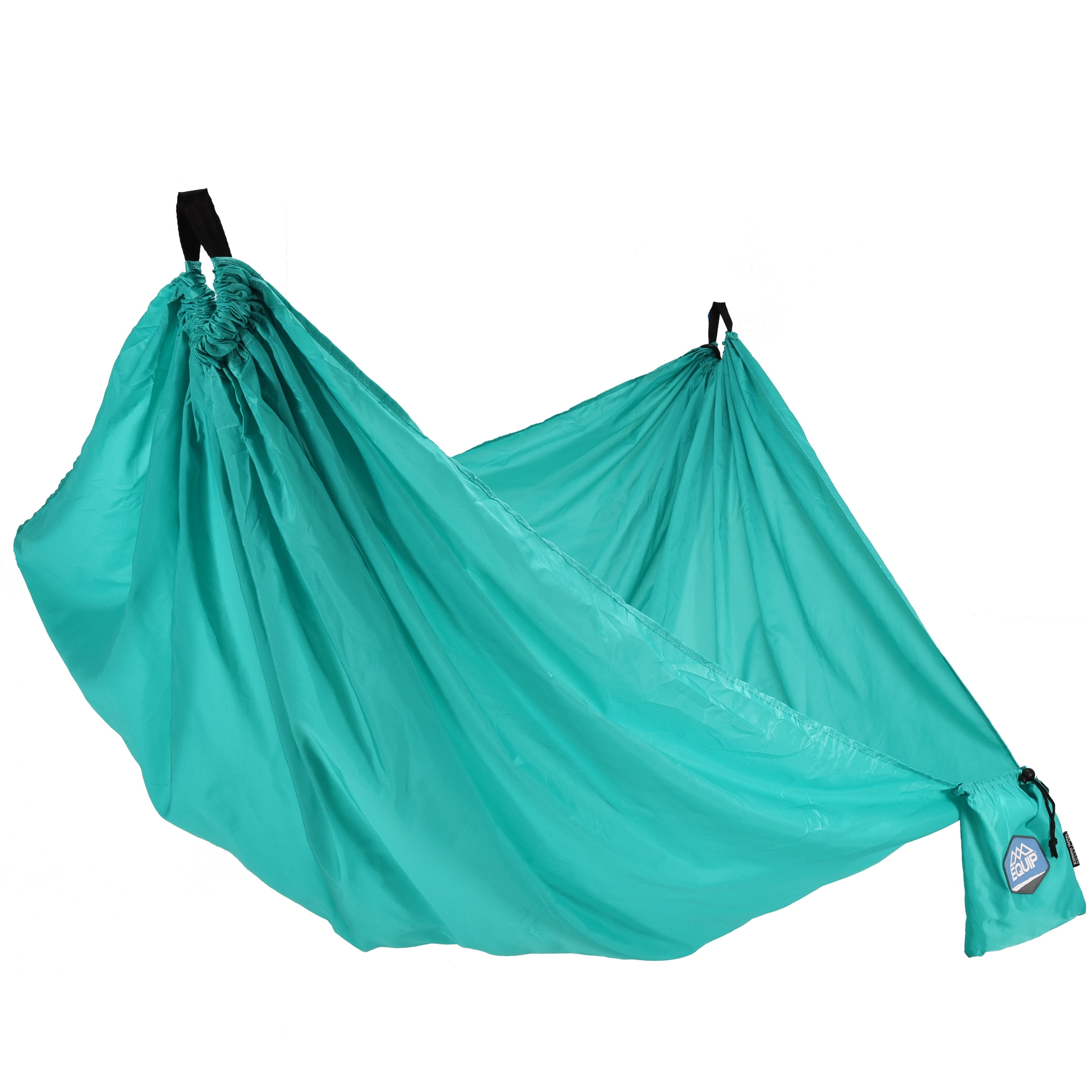 Mainstays Teal Quilted Double Hammock with Pillow, Green Color 