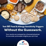 AllergyHero Comprehensive Allergy & Food Sensitivity Combo Test Kit – 581 Food & Environmental Sensitivity Items – At Home Testing for Adults & Kids