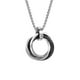 thumbnail image 1 of 1 collar tricíclico de acero y titanio de moda, colgante creativo de cadena para clavícula, accesorio para el cuello (anillo negro), 1 of 7