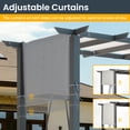 thumbnail image 7 of 3-Person Outdoor Patio Porch Gazebo Swing with Cushion, Curtain, 7 of 7