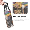 thumbnail image 4 of Yayeee 33oz Insulated Water Bottle Double Wall Stainless Steel with Flip Straw Lid, Bright Skeleton, 4 of 7