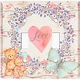 thumbnail image 2 of Metal Light Switch Wall Plate Outlet Cover (2 Teddy Bears With Love Heart Flower Balloon Flower Wreath Beige - Double Toggle), 2 of 2