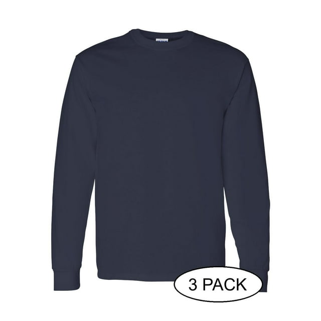 Gildan Men's Heavy Cotton Long-Sleeve T-Shirt - G540 (Pack Of 3)