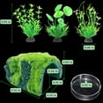 thumbnail image 7 of ABEL CRAFTS Axolotl Tank Décor Large Hideout Aquatic Habitat Aquarium Plant Decoration Bundle, with Accessories Included, Clear, 4 Count, 7 of 7