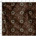 thumbnail image 4 of Soimoi Brun Poly Georgette Tissu Couronne & Points Tissu Imprimé 1 Yard 42 Inch Wide, 4 of 5