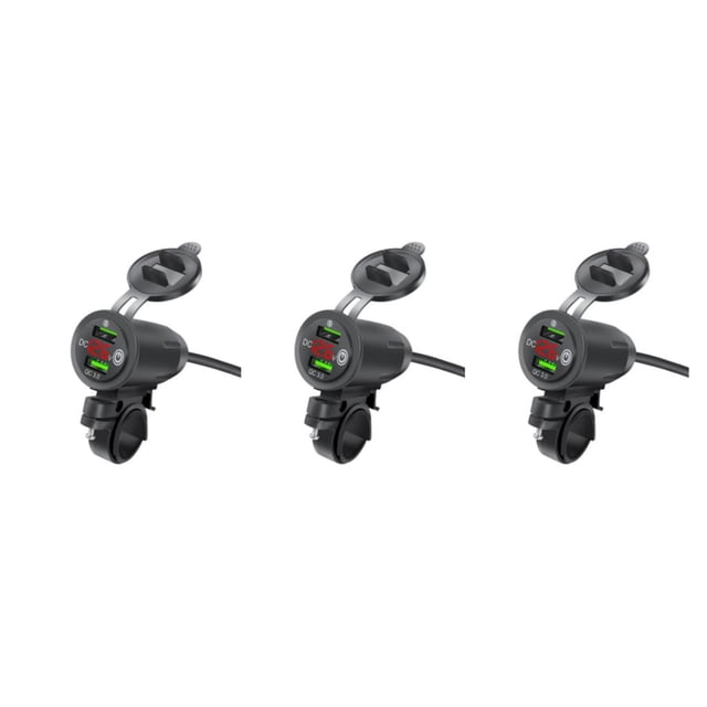 Kenally Adaptador de carga para motocicleta con tapa roja Type1 NO1