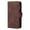 Coffee, variant on iPhone 13 Mini Wallet Case, Soft Leather Zipper Magnetic Buckle Horizontal Flip Cover with 5 Card Slots, Coffee