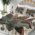 thumbnail image 3 of Ambesonne Monstera Fitted & Top Sheet Set with Shams, Boho Abstract Tropical Art, Evergreen Sage Green Fawn, 3 of 5