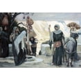 thumbnail image 2 of Tissot, James 14x11 Black Ornate Wood Framed with Double Matting Museum Art Print Titled - Women at The Well, 2 of 4