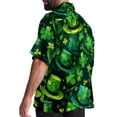 thumbnail image 3 of Saint Patrick's Day Men's Short Sleeve Poplin Button Down Hawaiian Printed Summer Beach Shirt, Unisex, 3 of 6