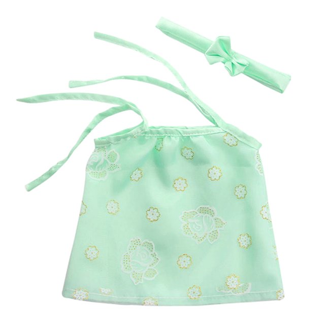 18 '' muñeca verde vestido y conjunto de diadema para muñecas accesorio Sunnimix Vestido de muñecas de niña