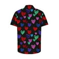 thumbnail image 4 of Ceisia Unisex Valentine's Day Shirt for Men Short-Sleeve Heart Print Couple & Lovers' Gifts Turn-Down Collar Relaxed Summer Casual Multiple Styles Available, 4 of 5