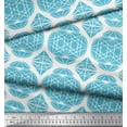 thumbnail image 3 of Soimoi Blue Viscose Chiffon Fabric Triangle & Art Geometric Fabric Prints By Yard 42 Inch Wide, 3 of 3
