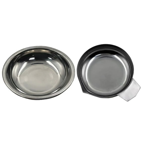 Set of 2 Stainless Steel Weighing Tray for Electronic Scale Accuracy Accessories