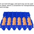 thumbnail image 3 of Cajas de Huevos, bandeja de almacenamiento de huevos reutilizable de 30 celdas 5 PCS (Azul), 3 of 4
