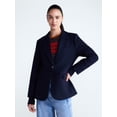 thumbnail image 2 of Free Assembly Women's and Women's Plus Single-Breasted Blazer with Ribbed Cuffs, Sizes XS-4X, 2 of 6