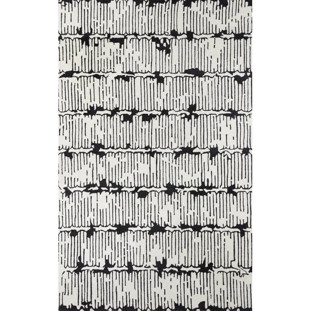 Alfombra rectangular de la colección Momeni Smith, color negro, tamaño: 3'6 "x 5'6" Momeni SMITHSMI-2BLK3656