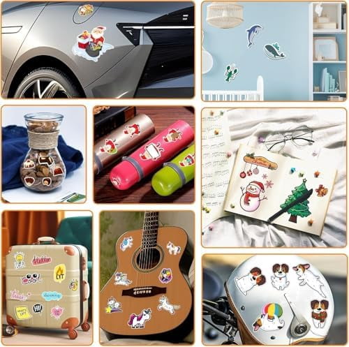 Quivanta 60 Sheets Premium Printable Vinyl Sticker Paper for Inkjet Printer, Glossy White Waterproof, Dries Quickly, Vivid Colors, 8.5x11 Inkjet Vinyl Sticker Paper Great for Cutting Machines