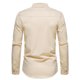 thumbnail image 4 of Camisa de solapa bordada de manga larga con cierre de botón de moda sólida informal para hombre Pompotops oipoqjl50419, 4 of 9