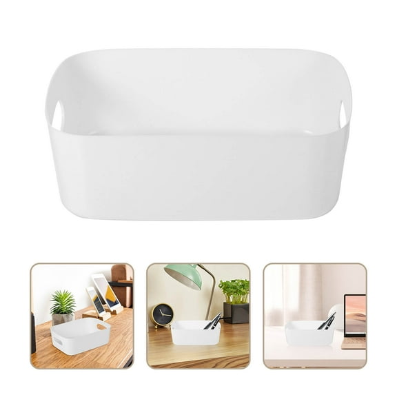 WHAMVOX  6 Pcs Pantry Organizer Basket Bins Storage for Large Containers Cube Office White