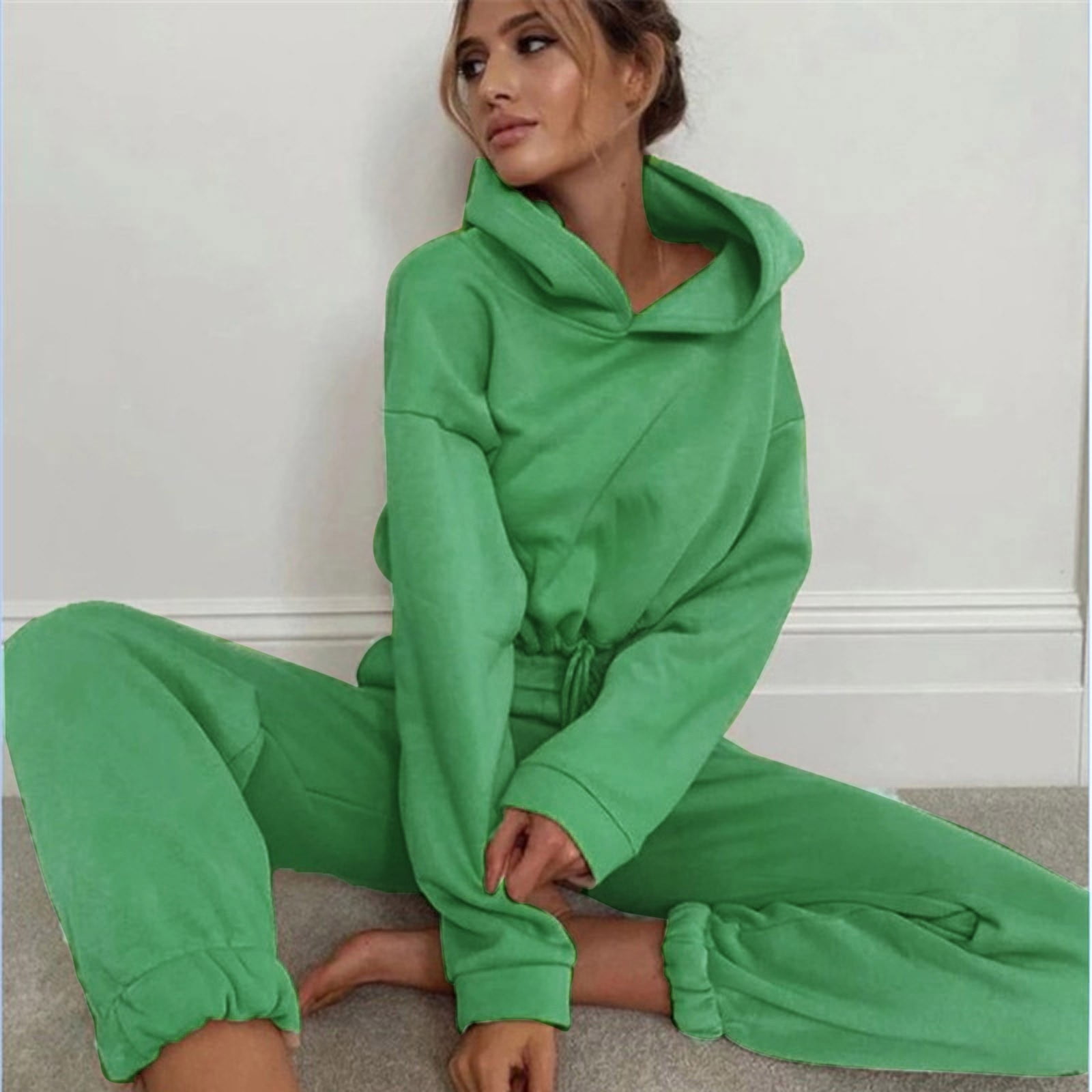Womens Oversized Sweatshirts Set Women's Casual Solid Color Long Sleeved  Hoodie Trousers Sweatershirt Sports Suit Womens Hoodies on Clearance |  Walmart Canada
