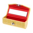 thumbnail image 5 of Cosmetic Lipstick Case Holder with Mirror - Small Organizer Bag for Purse - PU Leather - Yellow, as described, 5 of 7
