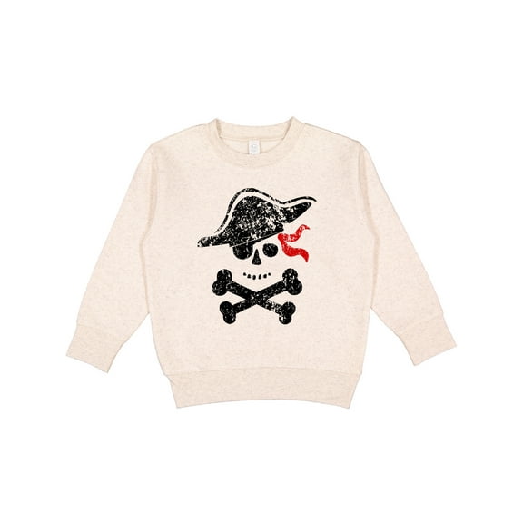 Inktastic Grunge Pirate Skull and Cross Bones Toddler Sweatshirt