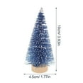 thumbnail image 3 of Mini Christmas Tree with Blue Glitter and Snow for Desktop Ornament, Ideal as Small Holiday Decor and Home Party Scenes-A, 3 of 7