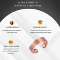 thumbnail image 2 of Vagzen Magnetic Pure Copper Open Cuff Ring for Women, Jewelry Gift Adjustable, 2 of 4