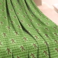 thumbnail image 3 of Green Bigfoot Pattern Blanket,Comfortable Soft Lamb Wool Throw Blanket,All Season,Warm Lightweight Blankets for Sofa Bed Couch Living Room Chair,60"x80", 3 of 4