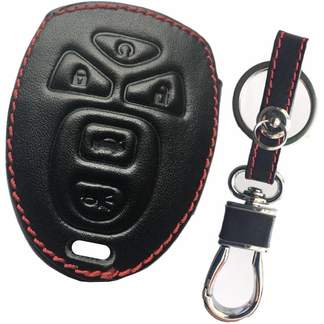 KAWIHEN Leather Smart Remote Key Fob Case Keyless Entry Case Holder Cover For Buick Cadillac Chevrolet CMC Pontiac