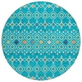 thumbnail image 2 of Addison Rugs Chantille Indoor/Outdoor Transitional Southwest Teal Washable Round Rug, 8' x 8', 2 of 6