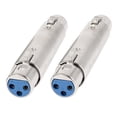 thumbnail image 1 of 2 x 3.4" Largo 3P XLR hembra a hembra toma MIC Audio Cable conector, 1 of 2