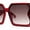 Red / Smoke, variant on Mod Womens Exposed Lens Rectangle Butterfly Fashion Sunglasses Black Purple Orange