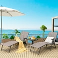 thumbnail image 1 of Costway Patio 2 PCS Folding Chaise Lounge Chair Outdoor Portable Reclining Lounger Grey, 1 of 9
