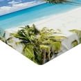 thumbnail image 2 of Ambesonne Tropical Fitted Sheet 2 Pcs Set, Barbados Beach Ocean, Twin, Multicolor, 2 of 3