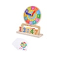 thumbnail image 4 of Reloj de aprendizaje Montessori, reloj de madera, juguete con tarjetas para contar la hora, reloj didáctico de madera para bebés y niños de 3, 4 y 5, 4 of 9