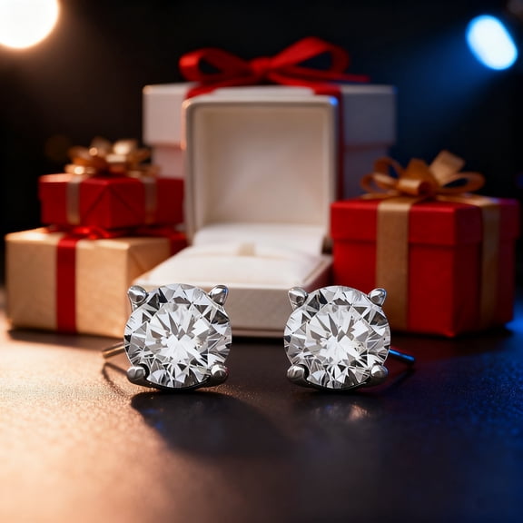 925 Silver Hexagonal Moissanite Stud Earrings 8mm Sparkling Zircon Earrings for Women Daily Office Wear