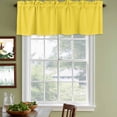 thumbnail image 4 of Yellow Valances for Windows, Decorative Rod Pocket Window Valance Curtains, Pure Yellow Short Curtain Drapes for Kitchen/Bathroom/Living Room, 2 Panels, 54" W x 18" L, 4 of 8
