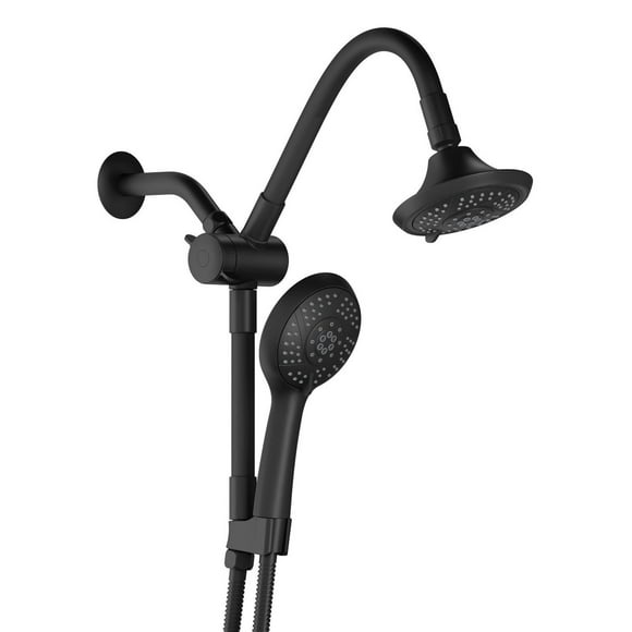 The akuaplus® - 5 settings Hand Shower and shower head Kit with 360 degree flexible Arm .