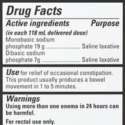 Fleet Ready-to-Use Enema, Pre-Filled Saline Bottle, 4.5 oz., 1 Ct