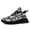 FN003-25023236-1B, variant on Black-White Wide Fit Gothic Skull Design Print Sneakers for Women, Lightweight Breathable Casual Walking & Gym Shoes, Lace Up Low Top Sport Shoes, Fashion Trendy Tennis Shoes