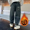 thumbnail image 4 of Tiijoy Boys Lined Denim Pants Winter Relaxed Fit Straight Leg Jeans, Sizes 5-15, 4 of 8