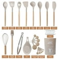 thumbnail image 4 of Lux Decor 35 Piece Kitchen Utensils Set - High Heat Resistant Wooden Handle Silicone Cooking Utensils Set with Utensils Holder, BPA Free Cookware - Dishwasher Safe kitchen utensils - Khaki, 4 of 7
