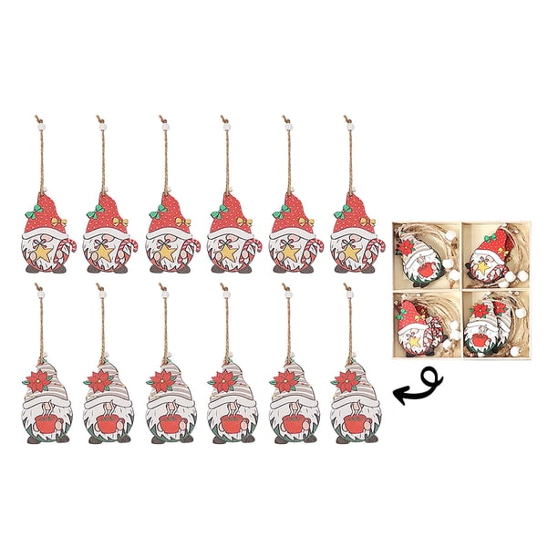 Gibobby Adornos navideños Colgante de muñeca sin rostro de pintada Colgante de(D)