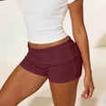 thumbnail image 3 of Lmueinov Women's Ribbed Yoga Shorts with Fold Over Waistband, High Waisted Seamless Workout Biker Shorts for Gym Athletic, Stretchy Breathable Booty Shorts, 3 of 4