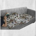 thumbnail image 6 of Colorful Soft Flannel Fleece Throw Blanket, Flower Themed Pattern with Floral Ornament Natural Artwork Print, Cozy Plush for Indoor and Outdoor Use, 60" x 80", Multicolor, by Ambesonne, 6 of 6