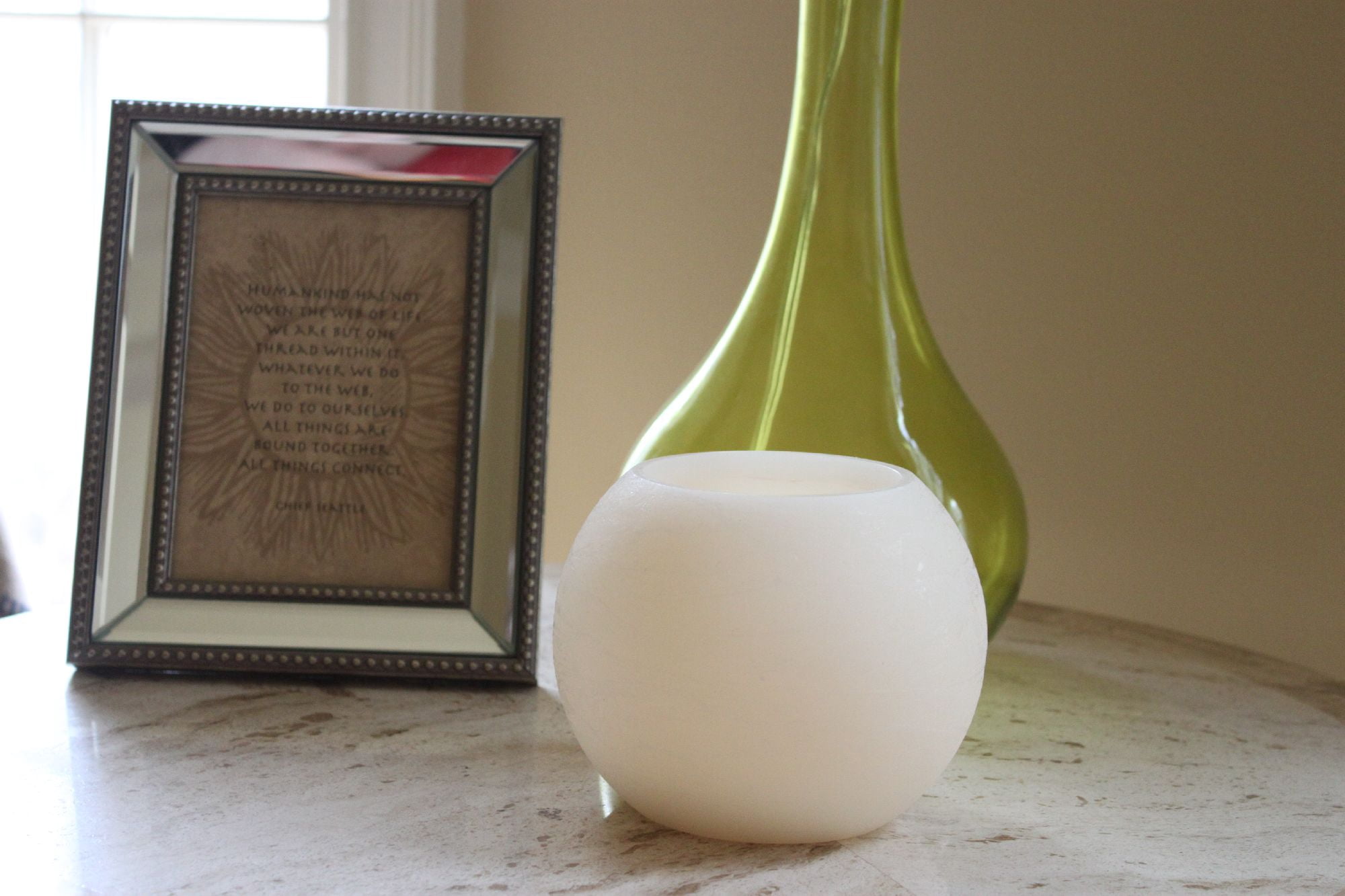 EcoGecko 6 Inch Wax MoonSphere LED Flameless Candle with 5 Hour Timer