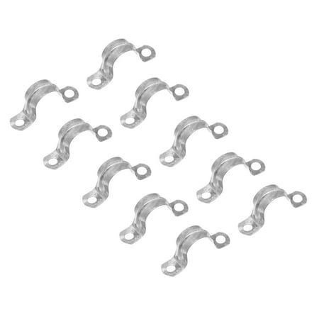 

Rigid Pipe Strap 16mm(0.63 ) 2 Holes U Bracket Carbon Steel Tension Tube Clip Clamp 16 Pack